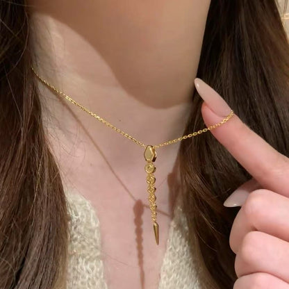 Pure Silver S925 Money Snake Necklace Light Luxury Niche Design High-end Ins Style Versatile Collarbone Chain