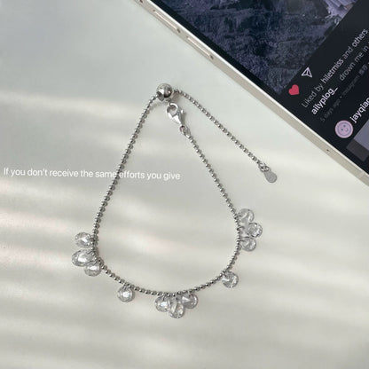 S925 Sterling Silver High Carbon Diamond Galaxy Pull Bracelet Ins Style Elegant Simple High-end Versatile Niche Design