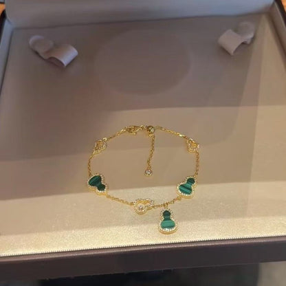 Gourd Malachite Bracelet Niche Design Versatile Simple High-end Feel Personalized Fashion