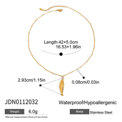 Stainless Steel Vacation Jewelry Titanium Steel Necklace Light Luxury High-End Clavicle Chain Neck Chain Accessory for Women