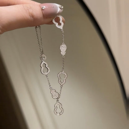 Gourd Bracelet for Women, Light Luxury, High-End Feel, Niche Design, Exquisite Retro Palace Style, Elegant Accessory