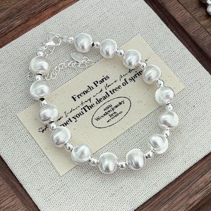 S925 Sterling Silver Cat Eye Lucky Bead Bracelet for Women Korean Version Exquisite Fashionable Unique Design Sense Hand Jewelry
