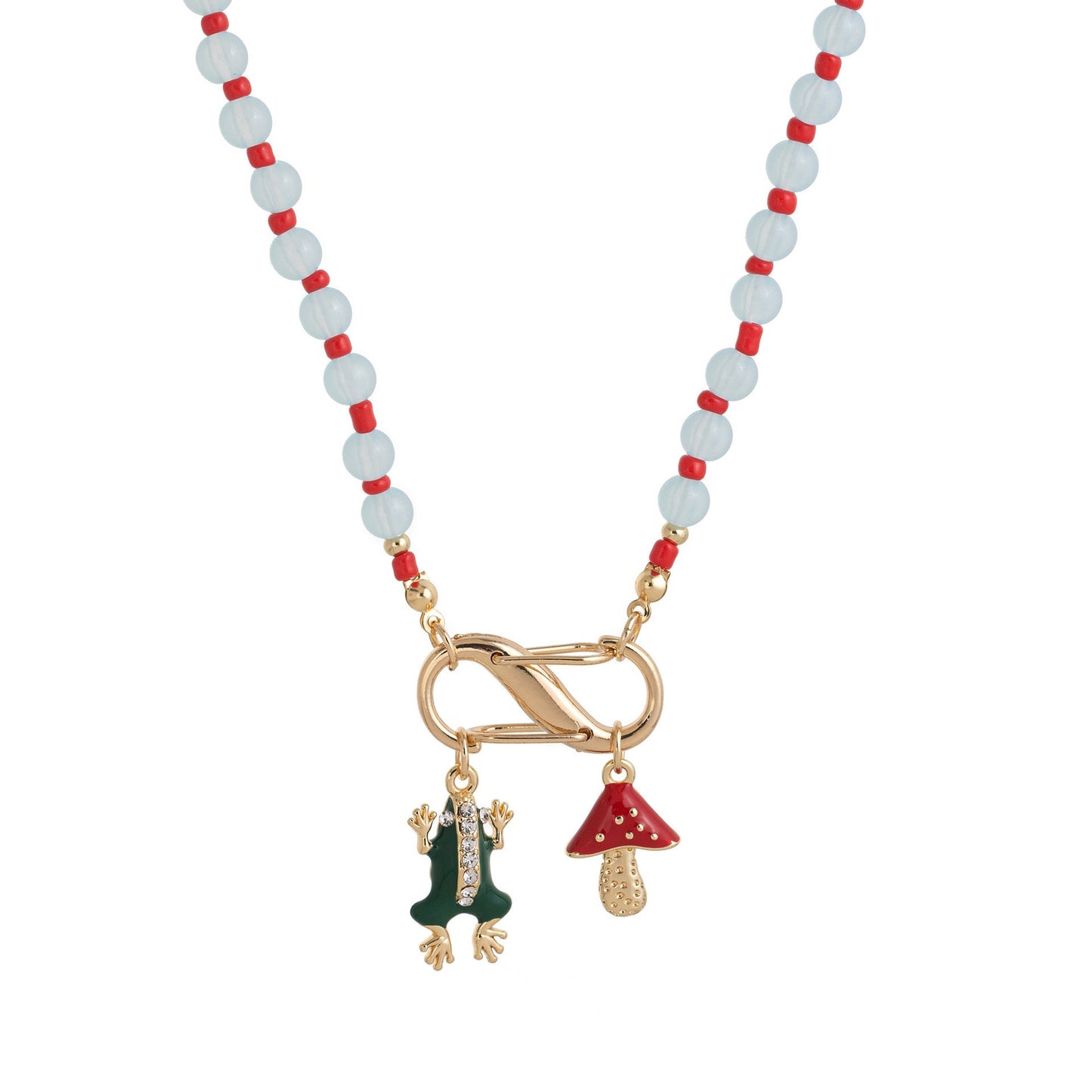 Colorful Oil Drop Pendant Color Rope Necklace Devil's Eye Heart Personality Hip Hop Unisex