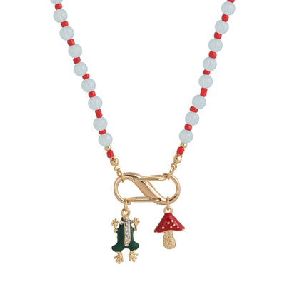 Colorful Oil Drop Pendant Color Rope Necklace Devil's Eye Heart Personality Hip Hop Unisex