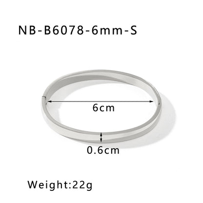 Hot-Selling Zircon Heart-Shaped Quadrilateral Geometric White Zircon Green Zircon Titanium Steel Real Gold Plated Color-Retaining Jewelry Bracelet