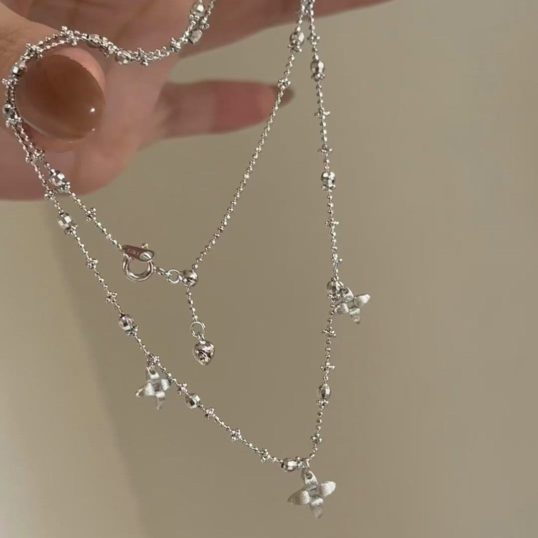 Brushed Craft Gardenia Tassel Fairy Chain Light Luxury Niche Design High-End Versatile Collarbone Chain Necklace