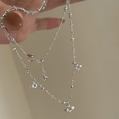 Brushed Craft Gardenia Tassel Fairy Chain Light Luxury Niche Design High-End Versatile Collarbone Chain Necklace