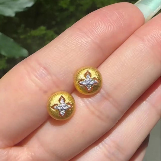 Italian Vintage Brushed Light Luxury High-End Jewelry 925 Sterling Silver Brushed Craft Forged Surface Earrings for Women New Model