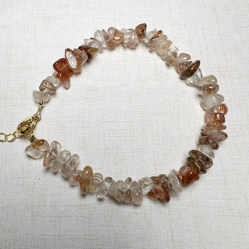 Meisa Crystal Yellow Crystal Crushed Stone Bracelet 14K Gold Plated Accessories Long-lasting Color Retention