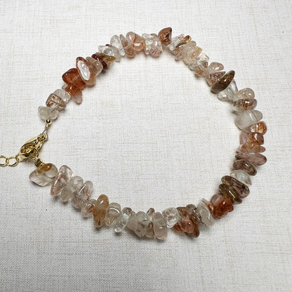 Meisa Crystal Yellow Crystal Crushed Stone Bracelet 14K Gold Plated Accessories Long-lasting Color Retention