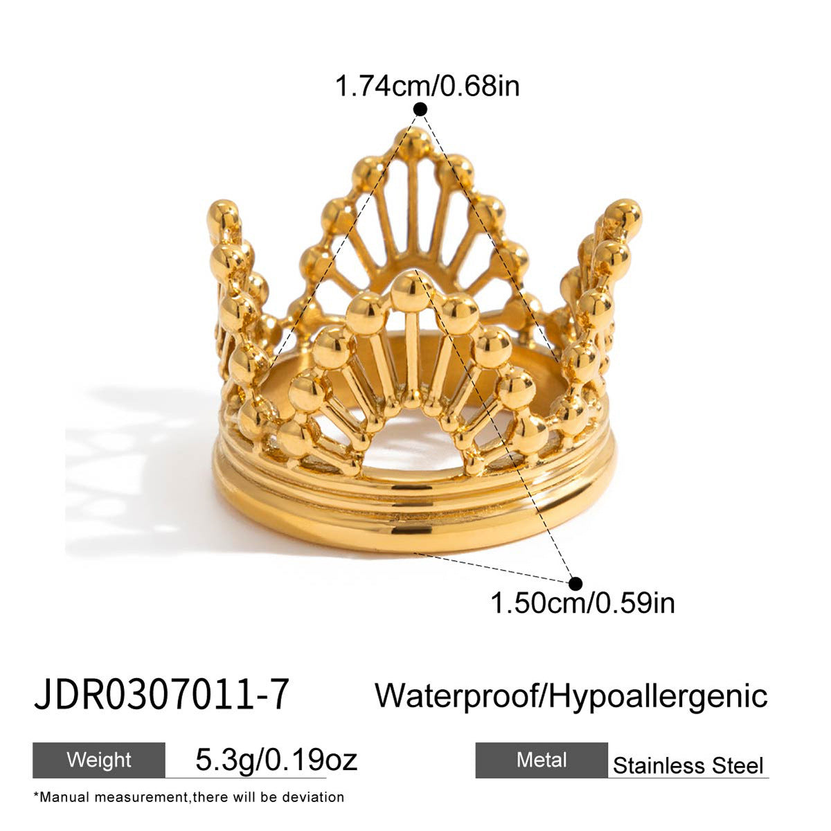 Zircon Titanium Steel Ring Non-Fading Lace Finger Ring Hand Jewelry Stainless Steel Accessories for Women High-End Feel Ring