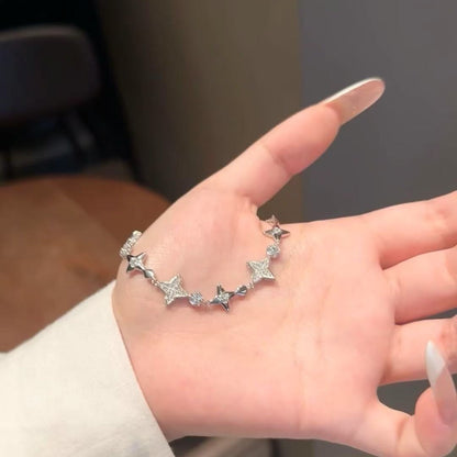 Niche Fashion Personality High Carbon Diamond Star Bracelet Exquisite Temperament Versatile Design Sense Hand Jewelry