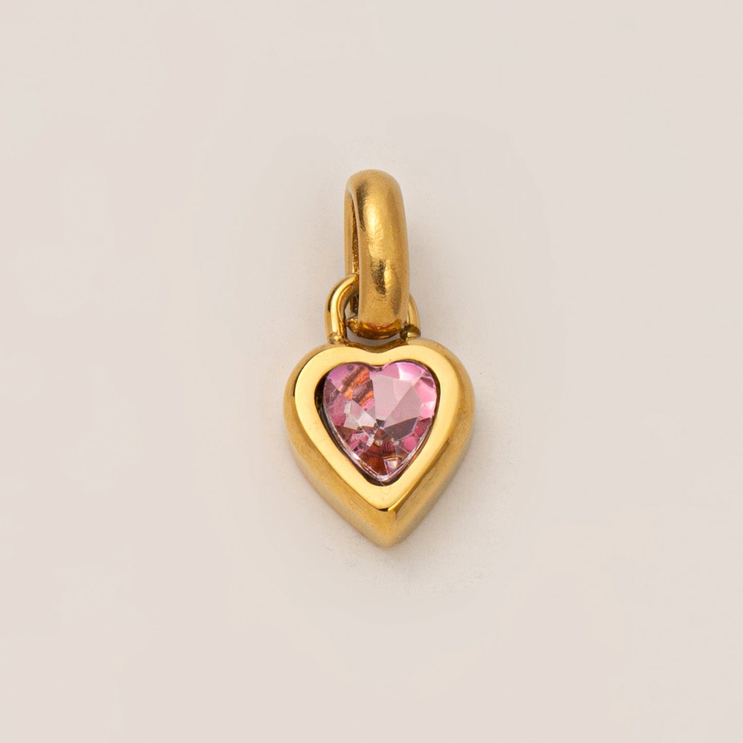 DIY Titanium Steel Heart-shaped Twelve Birthstone DIY Pendant Necklace Letter Name Family Gift Heart-shaped Accessories Pendant