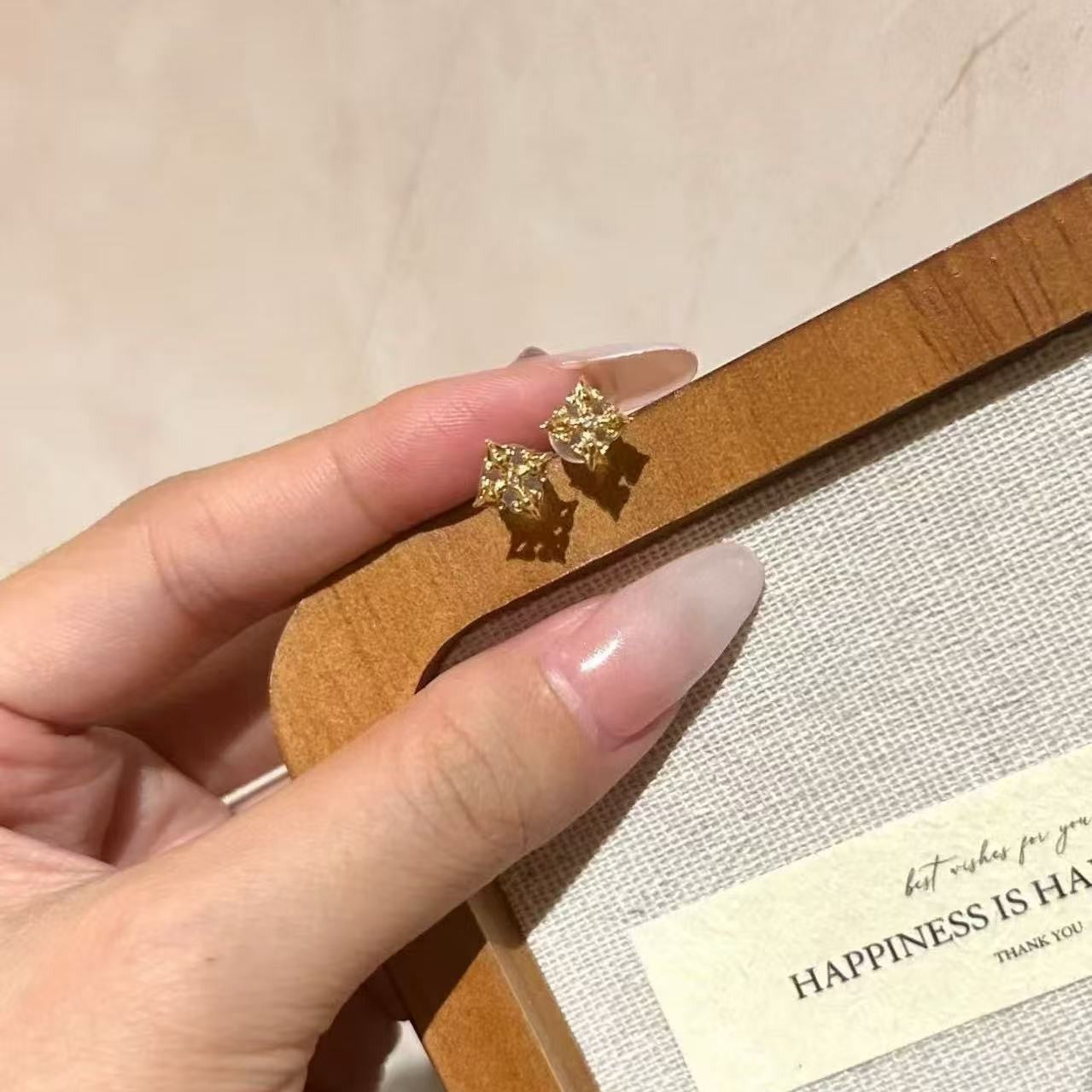 Pure Silver S925 Vajra Stud Earrings Exquisite High-end Sense Elegant Earrings Light Luxury Niche Simple Versatile