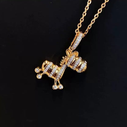 Pure Silver S925 Pony Necklace High Carbon Diamond Pendant Neck Chain Light Luxury High-end Niche Design
