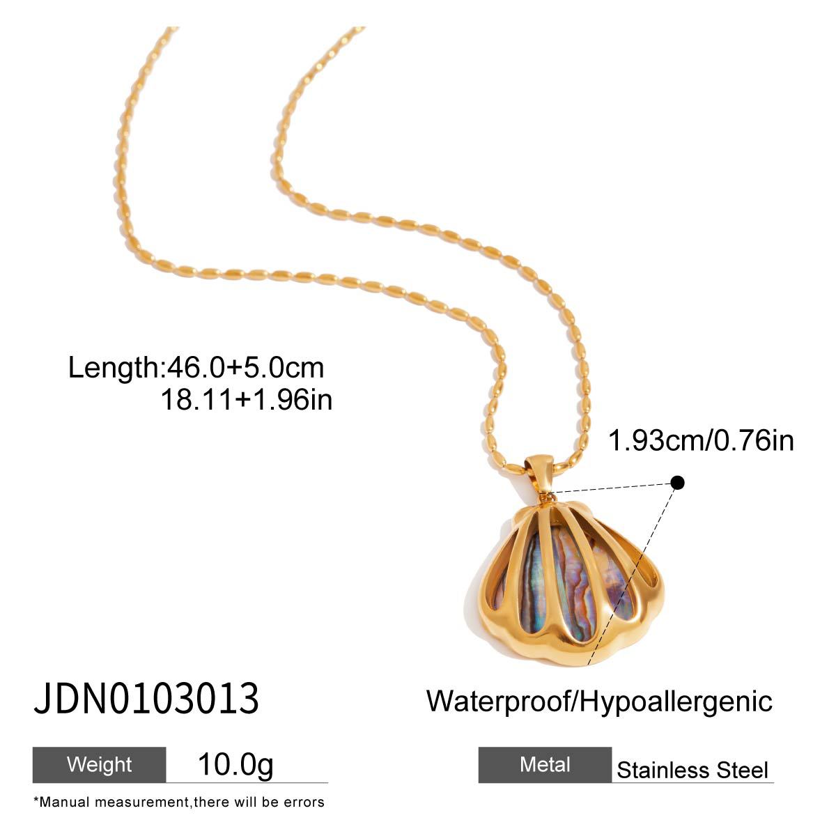 Original Design Abalone Shell Titanium Steel Necklace Light Luxury High-end Earrings Stainless Steel Earrings Jewelry