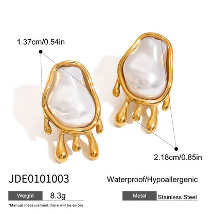 Necklace Titanium Steel Non-Fading Ring Stainless Steel Earrings Light Luxury High-End Jewelry Earrings