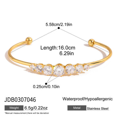 Zircon Titanium Steel Bracelet Light Luxury High-end Bracelet Bracelet Stainless Steel Jewelry Women's Non-fading Jewelry