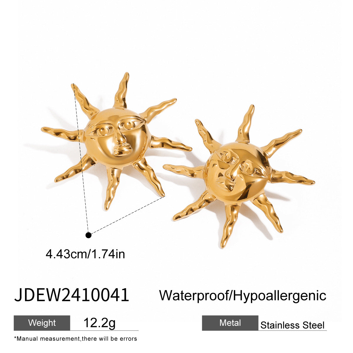 Stainless Steel Pearl Stud Earrings High-end Star Earrings Titanium Steel Ear Jewelry