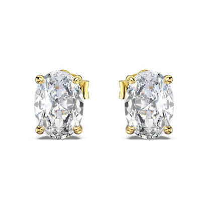 Cross-Border Hot-Selling S925 Sterling Silver Sugar Cube Earrings Four-Prong White Pear-Shaped Heart-Shaped Oval Water Drop Super Sparkling Earrings