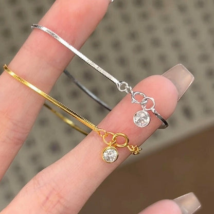 Sterling Silver S925 Real Gold Plated Snake Bone Chain Bubble Bracelet Light Luxury High-end Exquisite Niche Jewelry