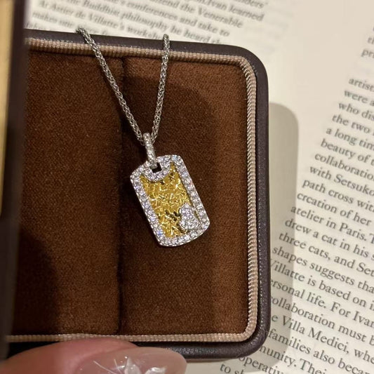 Sterling Silver s925CNC Craft Ice Chip Ice Wushi Brand Gourd Necklace High-end Exquisite Niche Versatile