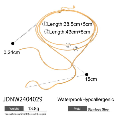 Titanium Steel Necklace Accessories High-end Bohemian Collarbone Chain Vacation Stainless Steel Jewelry