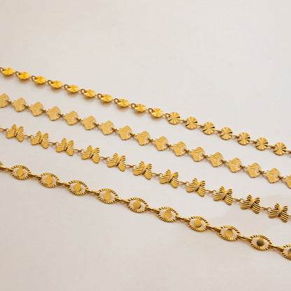 Stainless Steel Necklace Simple High-End Jewelry Titanium Steel Collarbone Chain Popular Non-Fading Accessories