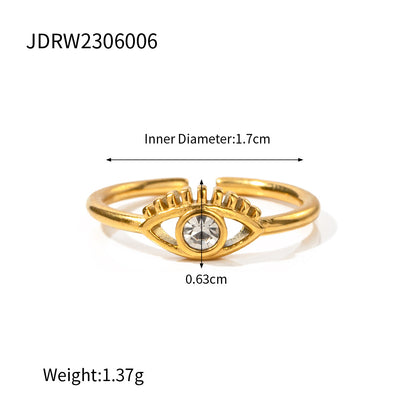 Devil's Eye Titanium Steel Ring Niche High-end Feel Hand Jewelry Stainless Steel Accessories for Women Non-fading