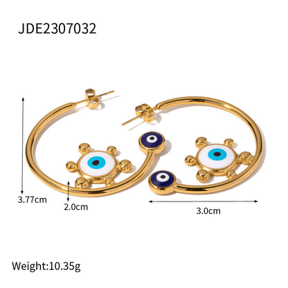 Devil's Eye Titanium Steel Earrings Luxury High-end Jewelry Stainless Steel Accessories Hot Item