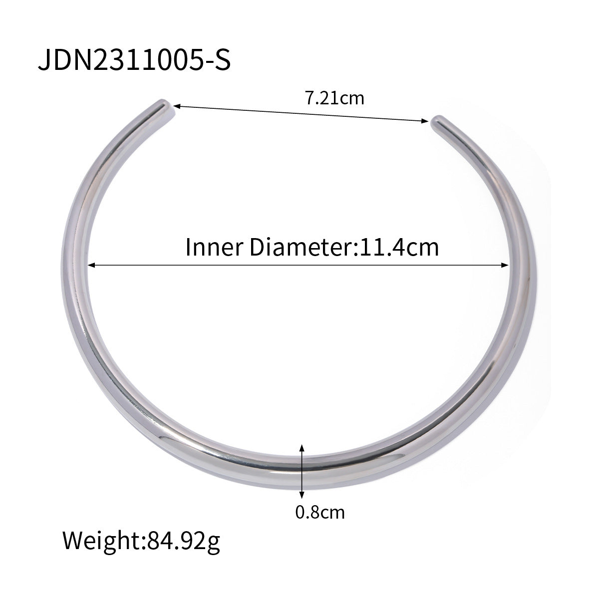 New Fashion Simple Oval Bead Bracelet Jewelry INS Style 14K Gold Stainless Steel Necklace Women's Choker