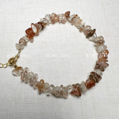 Meisa Crystal Yellow Crystal Crushed Stone Bracelet 14K Gold Plated Accessories Long-lasting Color Retention
