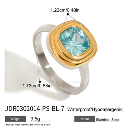 Titanium Steel Gold Bead Pearl Necklace Light Luxury Jewelry High-End Feel Stainless Steel Natural Stone Ring