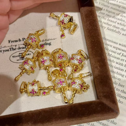 S925 Silver Prayer Wheel Necklace Light Luxury Fashion High-end Unique Design Pendant Collarbone Chain