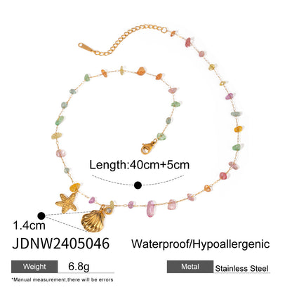 Titanium Steel Necklace Accessories High-end Bohemian Collarbone Chain Vacation Stainless Steel Jewelry