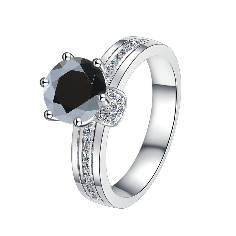 925 Sterling Silver Ring Fashionable High-end Feel Proposal Engagement Adjustable Moissanite Ring Trendy GRA