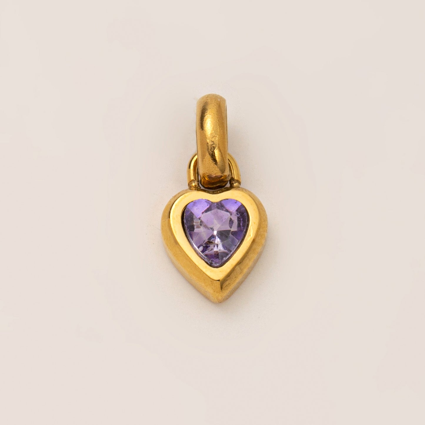 DIY Titanium Steel Heart-shaped Twelve Birthstone DIY Pendant Necklace Letter Name Family Gift Heart-shaped Accessories Pendant