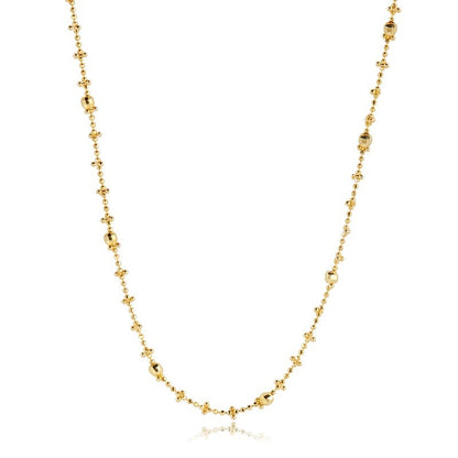 High Quality S925Sterling Silver Plated18K Real Gold Italian Fairy Necklace Handmade Sparkling Diamond Cut Women's Collarbone Chain