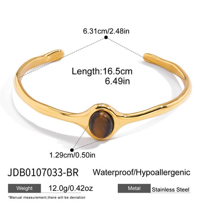 Titanium Steel Bracelet Niche Light Luxury Jewelry Non-Fading Bangle 18K Gold Stainless Steel Accessories High-End Feel