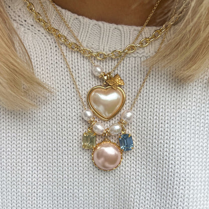 Titanium Steel Imitation Pearl Necklace Accessories Women's Stainless Steel Jewelry High-Quality Non-Fading Collarbone Chain