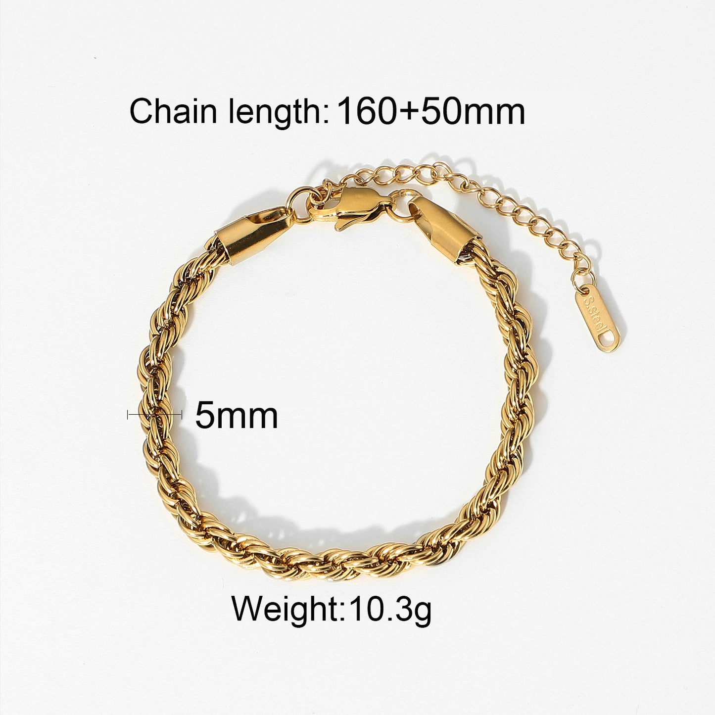 Stainless Steel Cuban Bracelet High-End Ins Metal Chain Titanium Steel Jewelry Bracelet