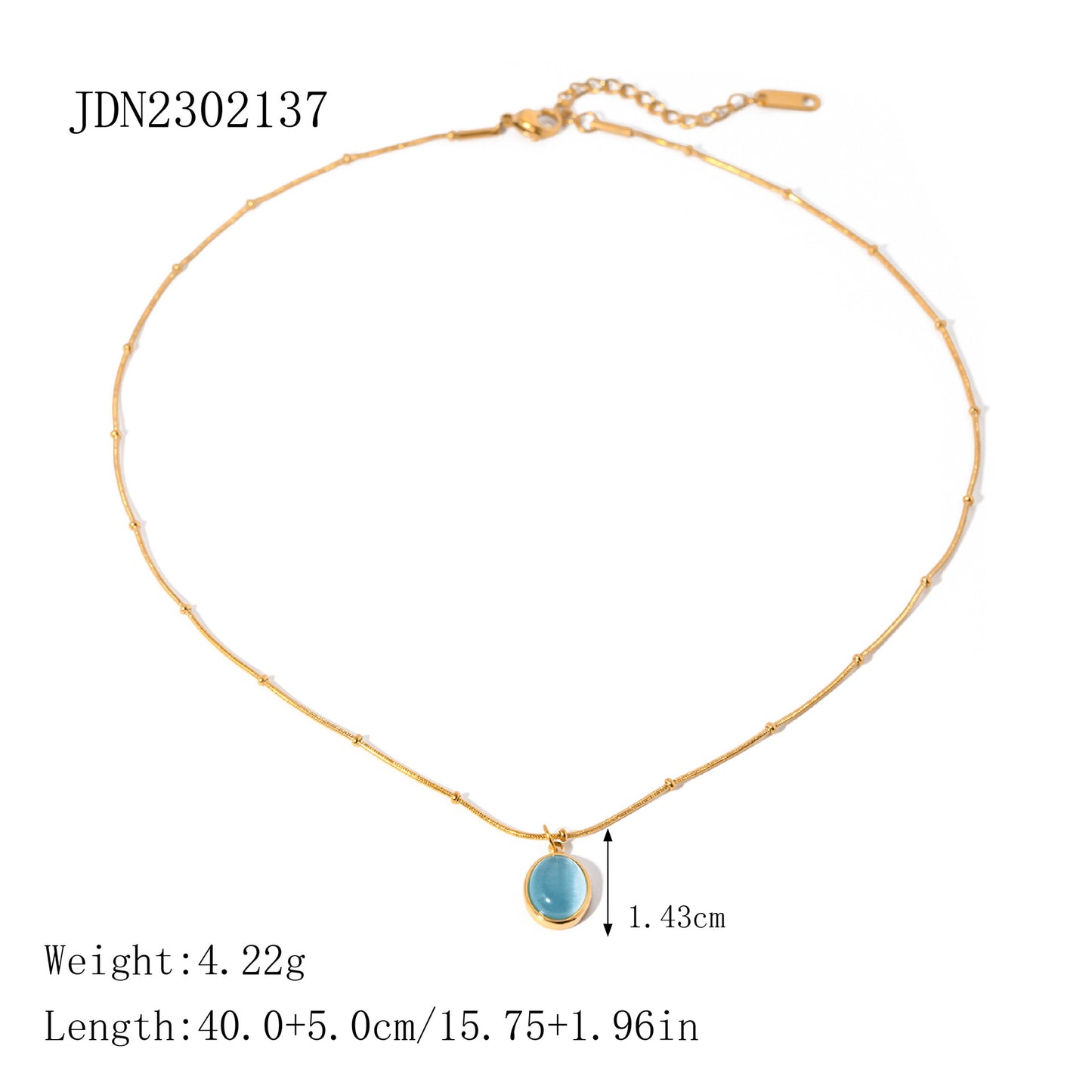 Titanium Steel Pearl Necklace Light Luxury High-end Tiger Eye Stone Collarbone Chain Non-fading Jewelry Stainless Steel Accessories for Women