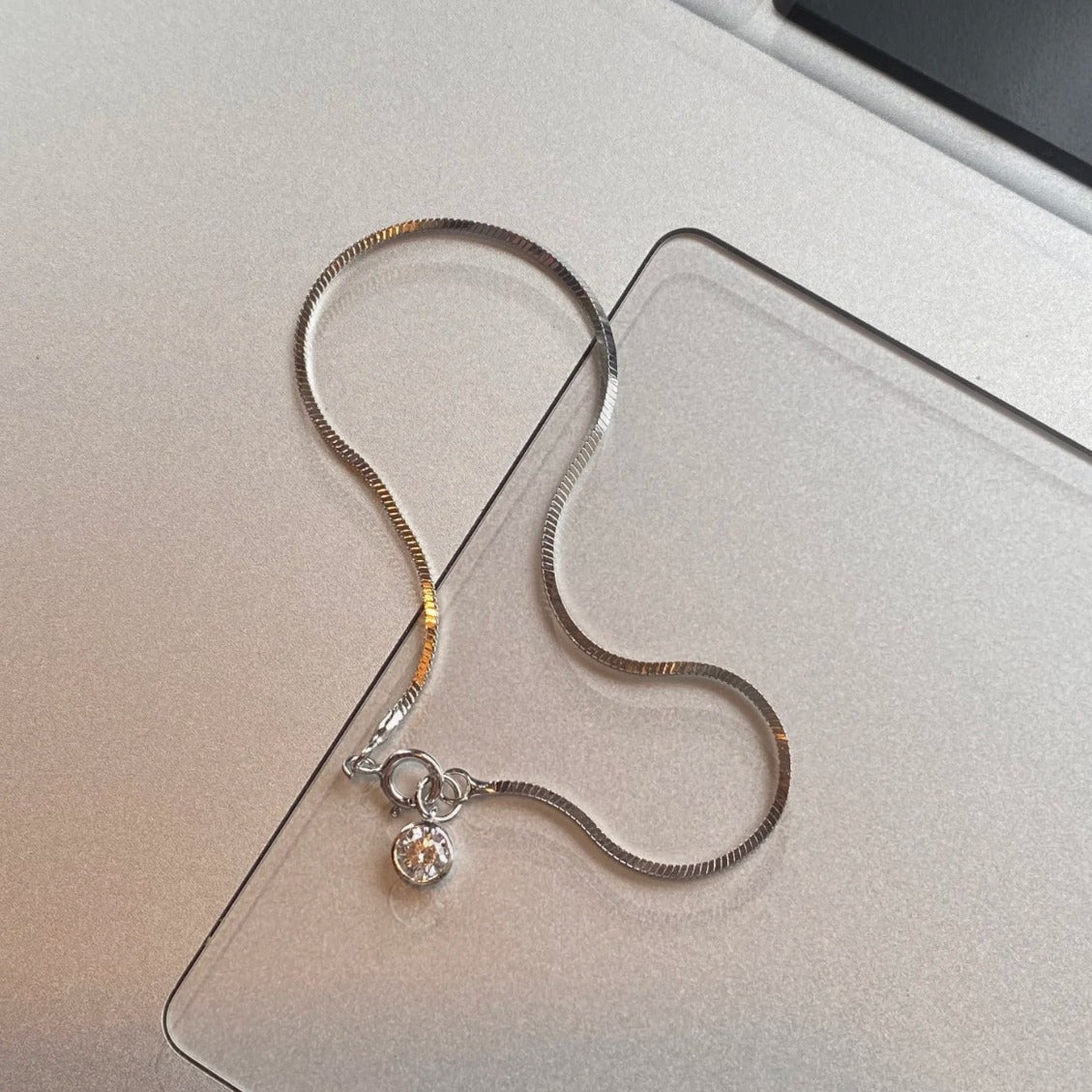 Sterling Silver S925 Real Gold Plated Snake Bone Chain Bubble Bracelet Light Luxury High-end Exquisite Niche Jewelry