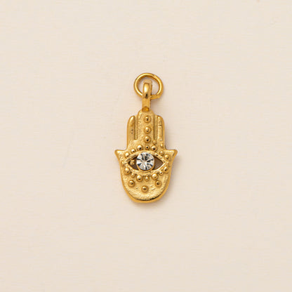 DIY Stainless Steel Mini Elephant Lotus Heart Single Pendant Necklace Furnace Vacuum Electroplating 18K Gold Color Retention