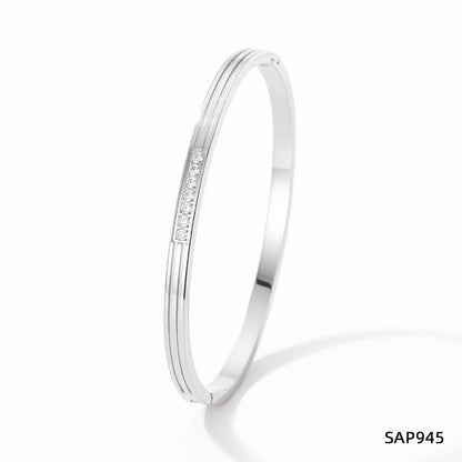 2025 New Stainless Steel Bracelet Hot-Selling Luxury High-End Micro-Paved Zirconia High-Grade Women's Bracelet