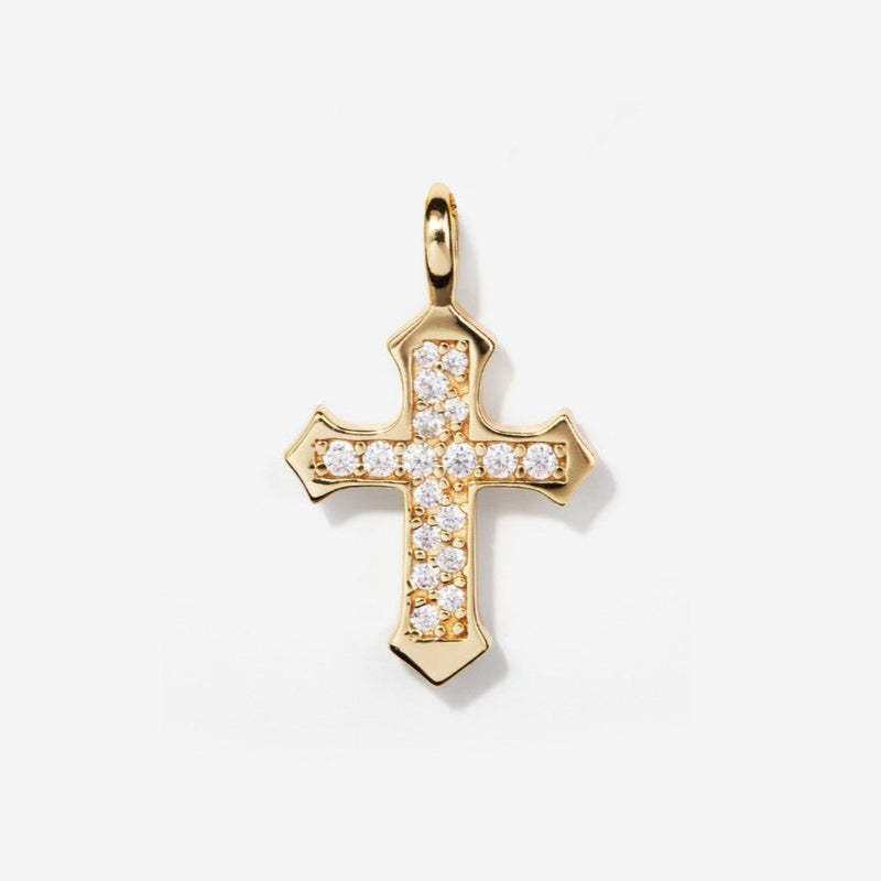 DIY Stainless Steel Coin Heart-Shaped Irregular Inlaid Zircon Agate Natural Stone Pendant Necklace Furnace Vacuum Electroplating