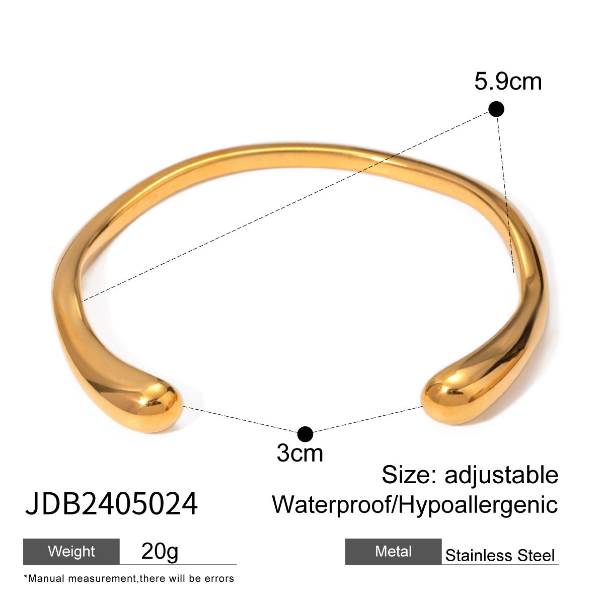 Titanium Steel Bracelet Non-Fading 18k Gold Bangle Stainless Steel Jewelry Women's Bracelet