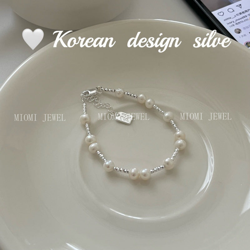 High-End Style Niche Silver Jewelry S925 Sterling Silver Personalized Pearl Jewelry Versatile Combination Set