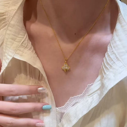 Pure Silver S925 High-end Luxury High Carbon Diamond Ace of Spades Necklace Fashion Versatile Heavy Craftsmanship Niche Design Necklace