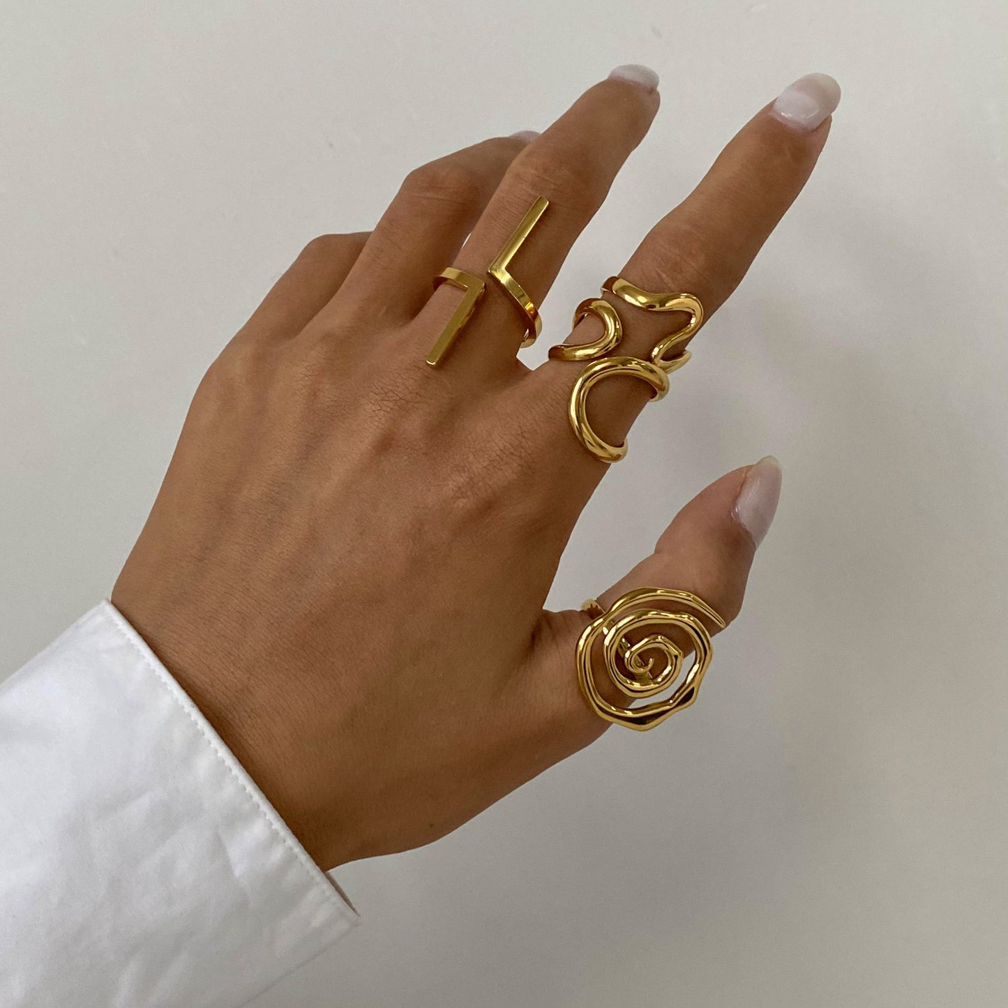 Ring Niche High-End Feel Hand Jewelry Titanium Steel Non-Fading Accessories Stainless Steel Jewelry Rings